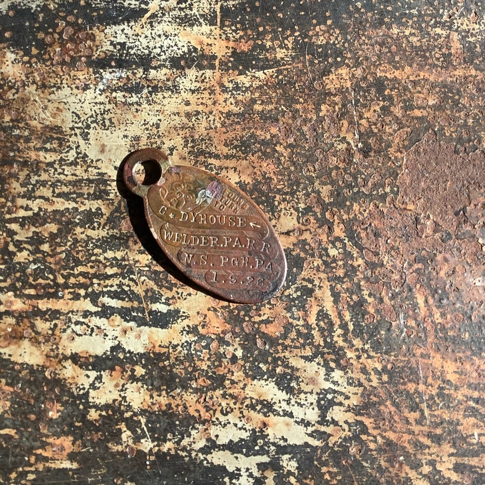 Antique Victorian Key Fob Dog Inscription